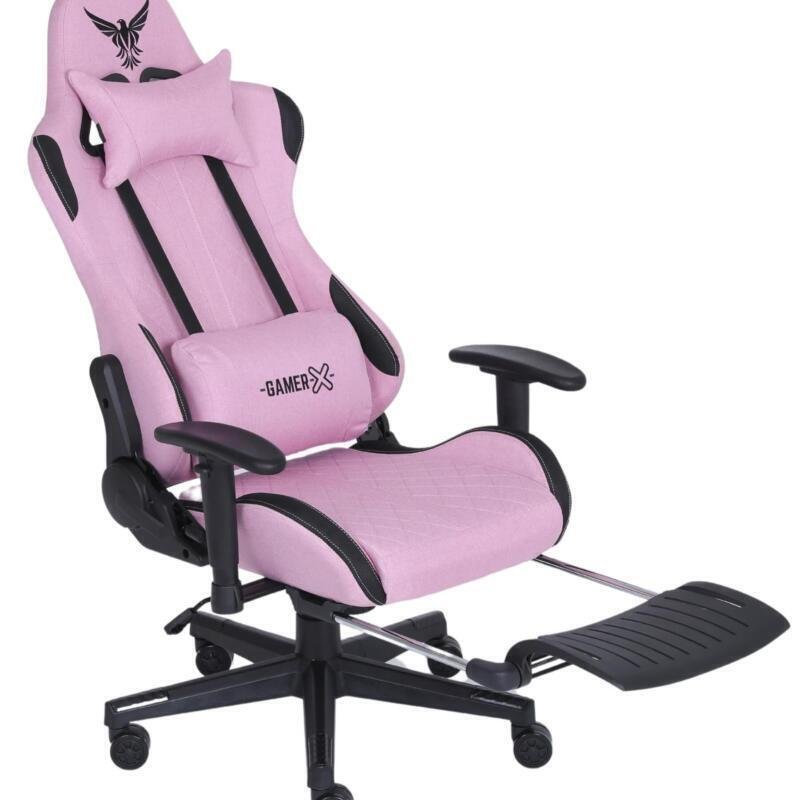 GAMER-X- Silla Gamer Ergonómica Escritorio de Tela Transpirable ...
